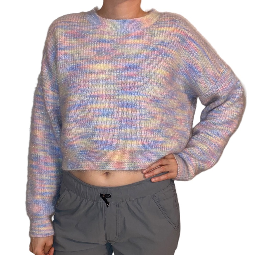 Sienna Sky Cropped Fizzy Sweater Size M